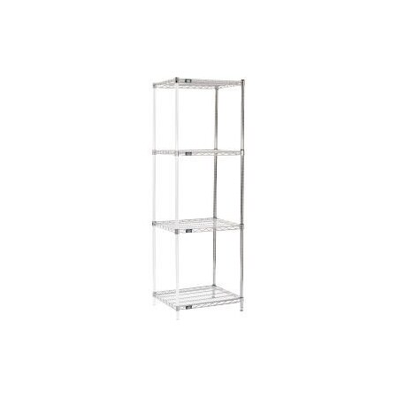 Global Equipment Nexel    Chrome Wire Shelving Add-On - 24"W x 21"D x 74"H A21247C
